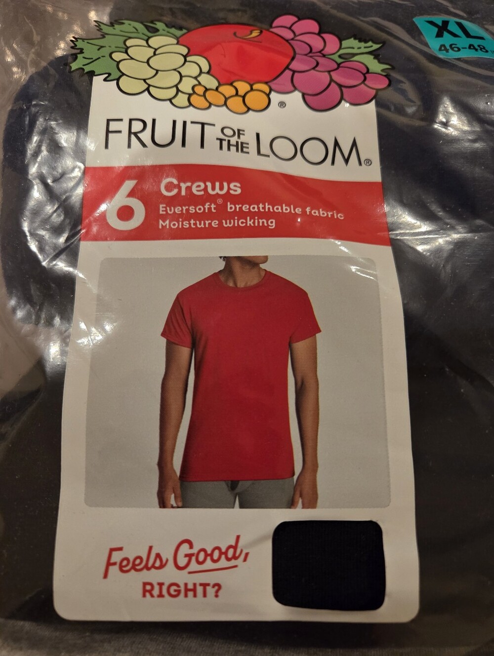 PACKAGE OF FOUR (4) NEW - FRUIT OF THE LOOM CREW SHIRTS